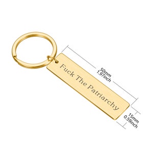Fuck the Patriarchy-sleutelhanger, feministische sleutelhanger inspirerend cadeau, All Too Well-sleutelhanger, fuck the patriarchy-sleutelhanger, kerstcadeaus meisjes afbeelding 9