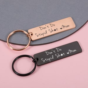 Porte-clé drôle, amour maman, cadeau pour vos enfants, cadeau de maman, cadeau de Noël personnalisé pour fils, cadeau pour petit ami