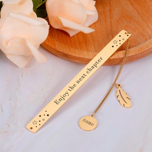 Enjoy The Next Chapter 2024 Graduation Gifts for Women Personalized Retirement gift for Co-worker Leaving Gifts Bookmark Gift for Women Men image 3