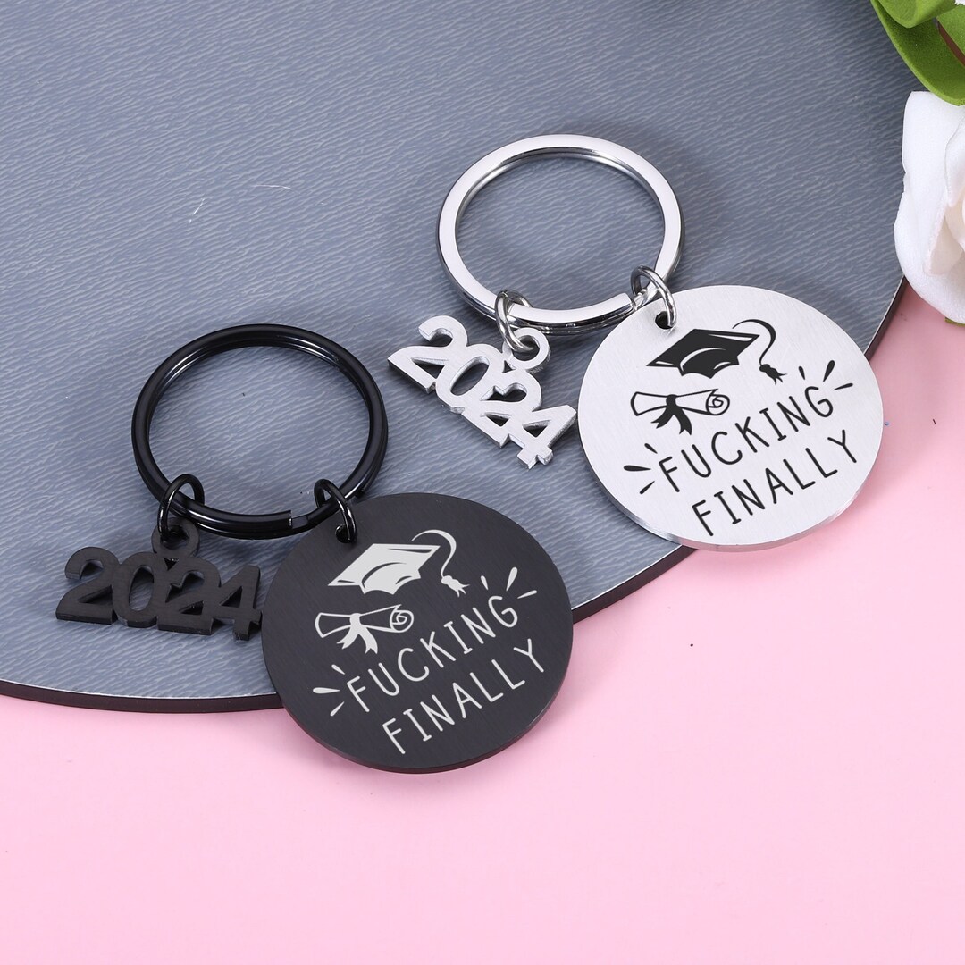 Class of 2024 Graduation Gifts for Him Her Inspirational Keychains