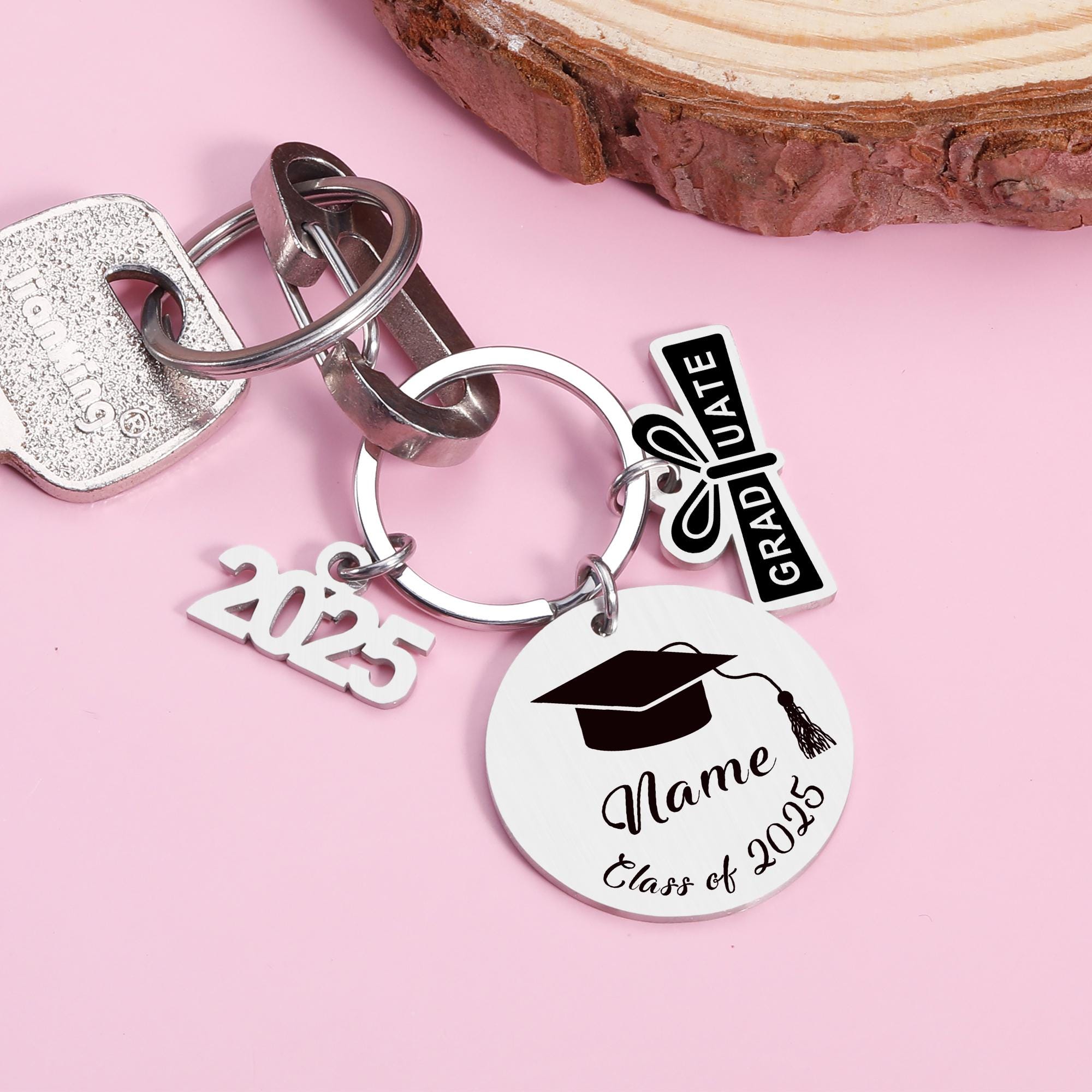 2025 Graduation Keychain Class Of - Personalized Stainless Steel Gift ...