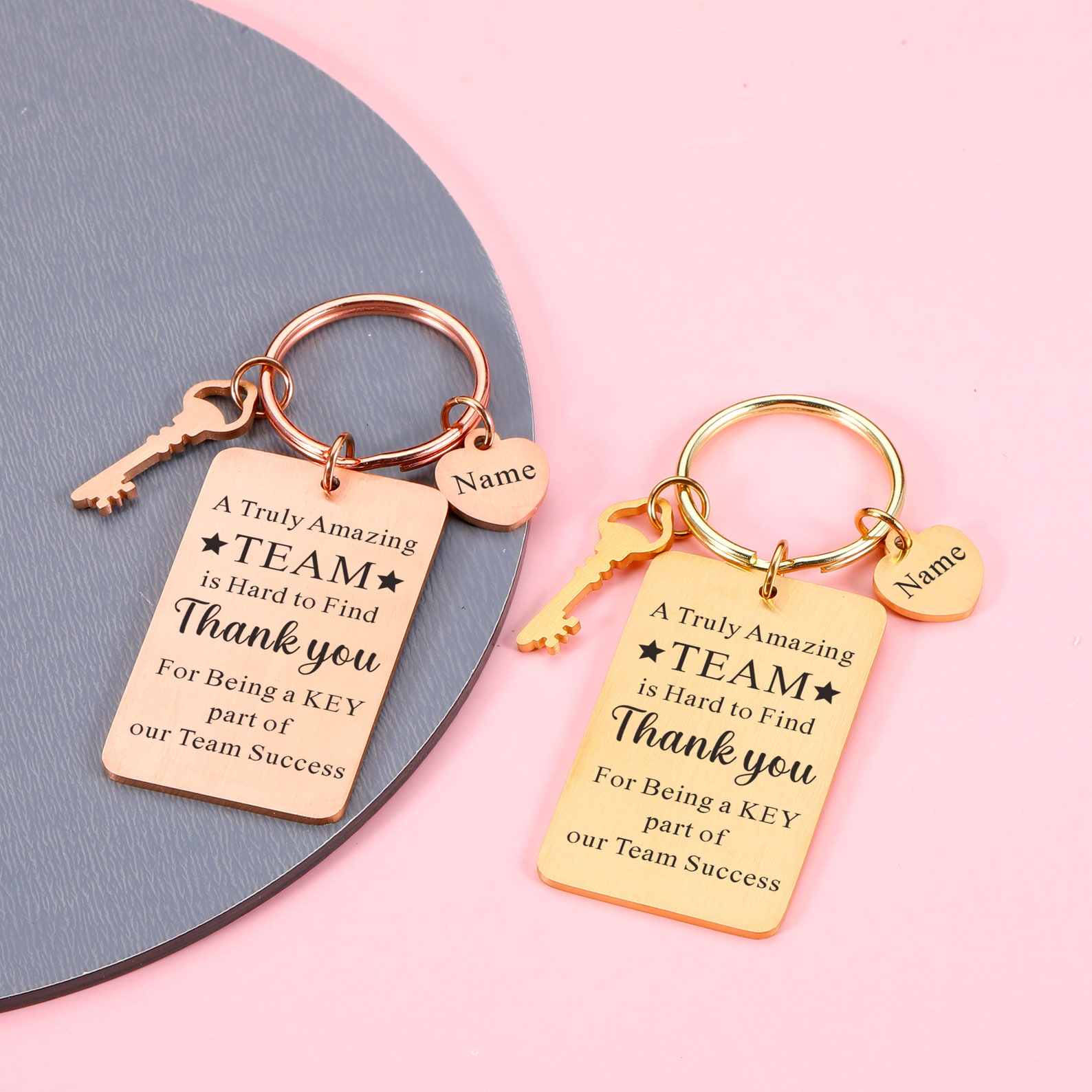 Collaboration Gift Team Keychains, Unique Employee Gifts, Staff Gift, Employee Bulk Gifts ...