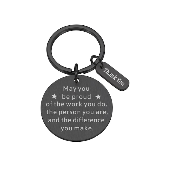 Set Di 20 Portachiavi Personalizzati Con Messaggio Di Ringraziamento – Regalo Per Insegnanti, Colleghi, Infermieri E Studenti – Con Ciondolo Arcobaleno, Acciaio Inox