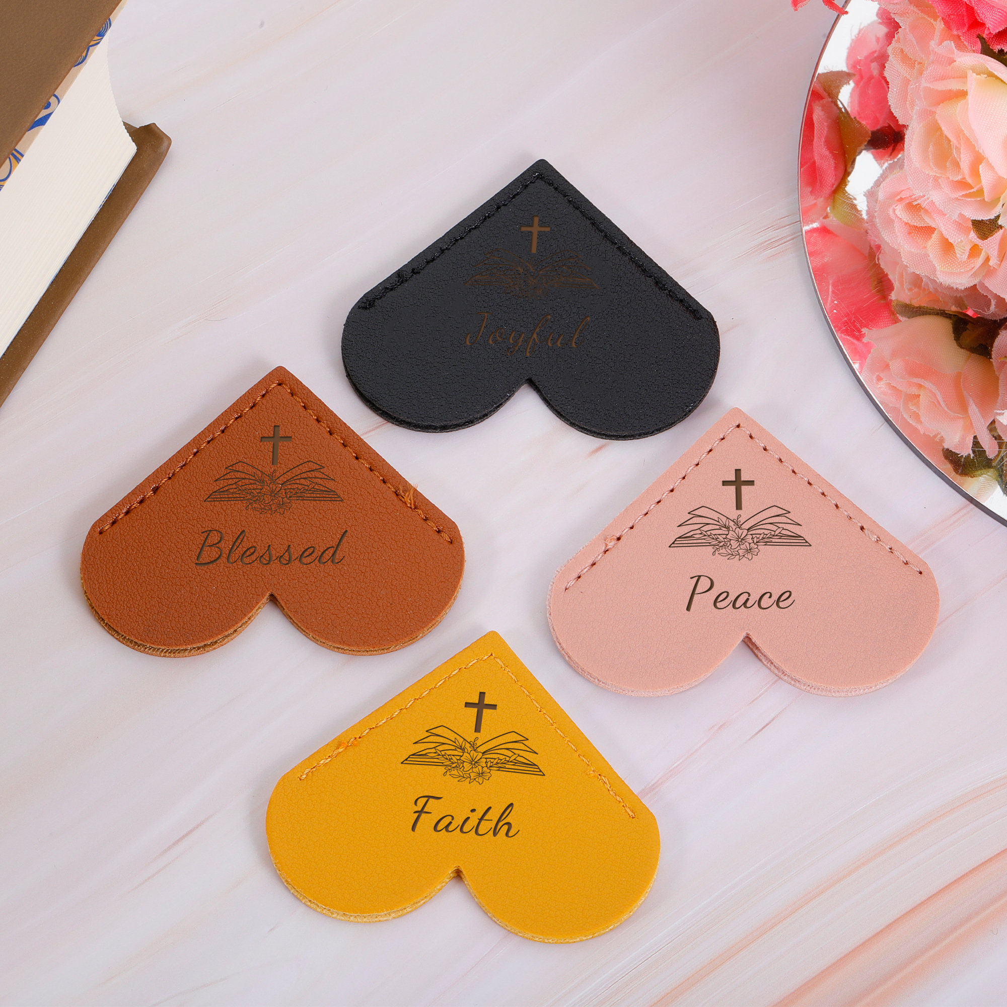 Personalized corner bookmark, Custom corner bookmark, teacher gift, custom name bookmark, Leather bookmark Gifts, Letters Corner Book Marks