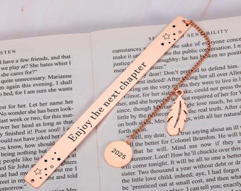 Enjoy The Next Chapter 2025 Graduation Gifts for Women Personalized Retirement gift for Co-worker Leaving Gifts Bookmark Gift for Women Men