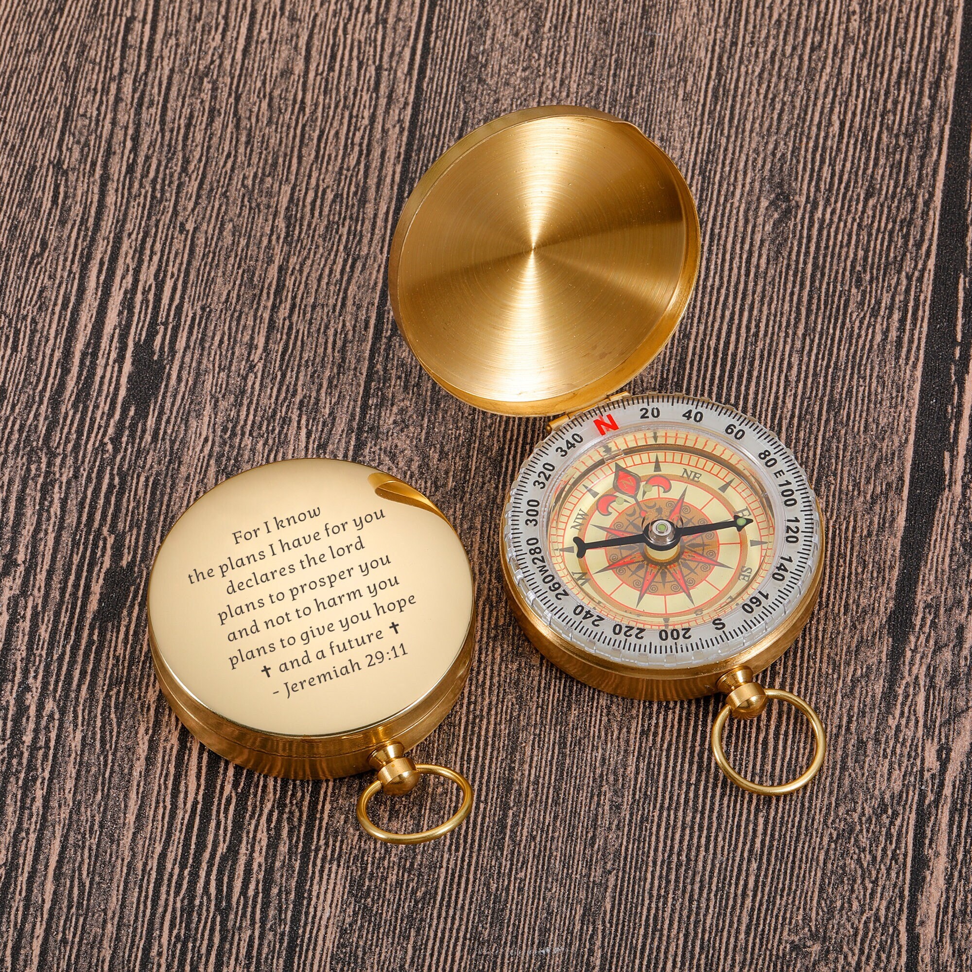 Personalized Baptism Compass, Baptized Gifts for Son, First Communion Gift, Christian gifts, Religious Gift, Custom Christian Gifts Compass