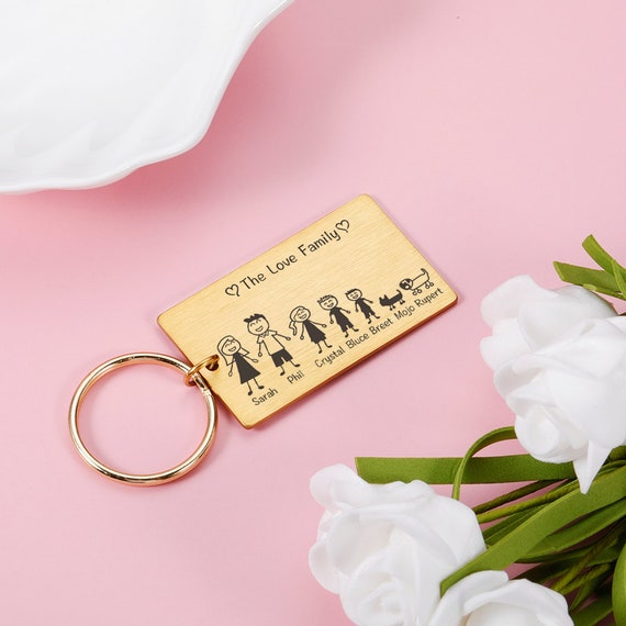 Key Rings Tag Custom Keychain Personalized Unique Gifts for Mom Women Men  Car Accessories Gift for Him Bestie Boyfriend Gift Ideas
