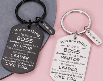 Portachiavi Con Incisione Ringraziamento Per Mentore, Regalo Per Insegnanti, Capi, Colleghi, Argento - 4