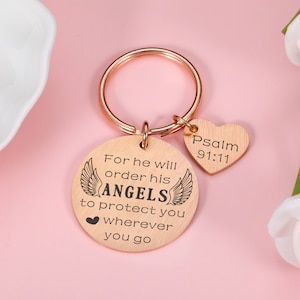 Bible Verse Keychain Christmas Religious Faith Gifts for Women Men Easter Prayer Christian Keyring for Him Her Bible Verse Baptism Gifts