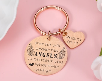 Bible Verse Keychain Christmas Religious Faith Gifts for Women Men Easter Prayer Christian Keyring for Him Her Bible Verse Baptism Gifts