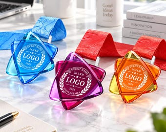 Personalized Sport Event Crystal Medal,Custom Award Medal with Logo,Achievement Award,Employee Recognition Gift,Team Appreciation Trophy