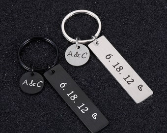 Couple Keychains, Custom Keychain Personalized For Boyfriend Girlfriend,Gift For Husband Wife,Matching Couple kerying,Boyfriend Couple Gifts