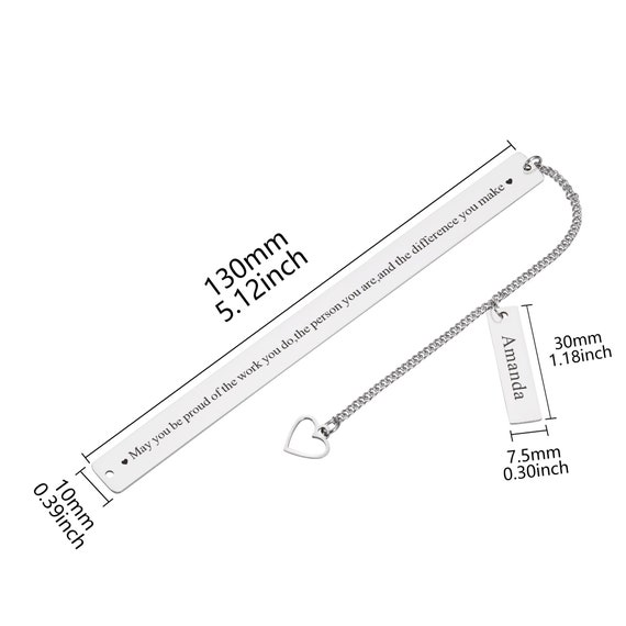 Segnalibro Metallo Personalizzato - Set Da 3 Con Frasi Motivazionali | Regalo Originale - Foto 4