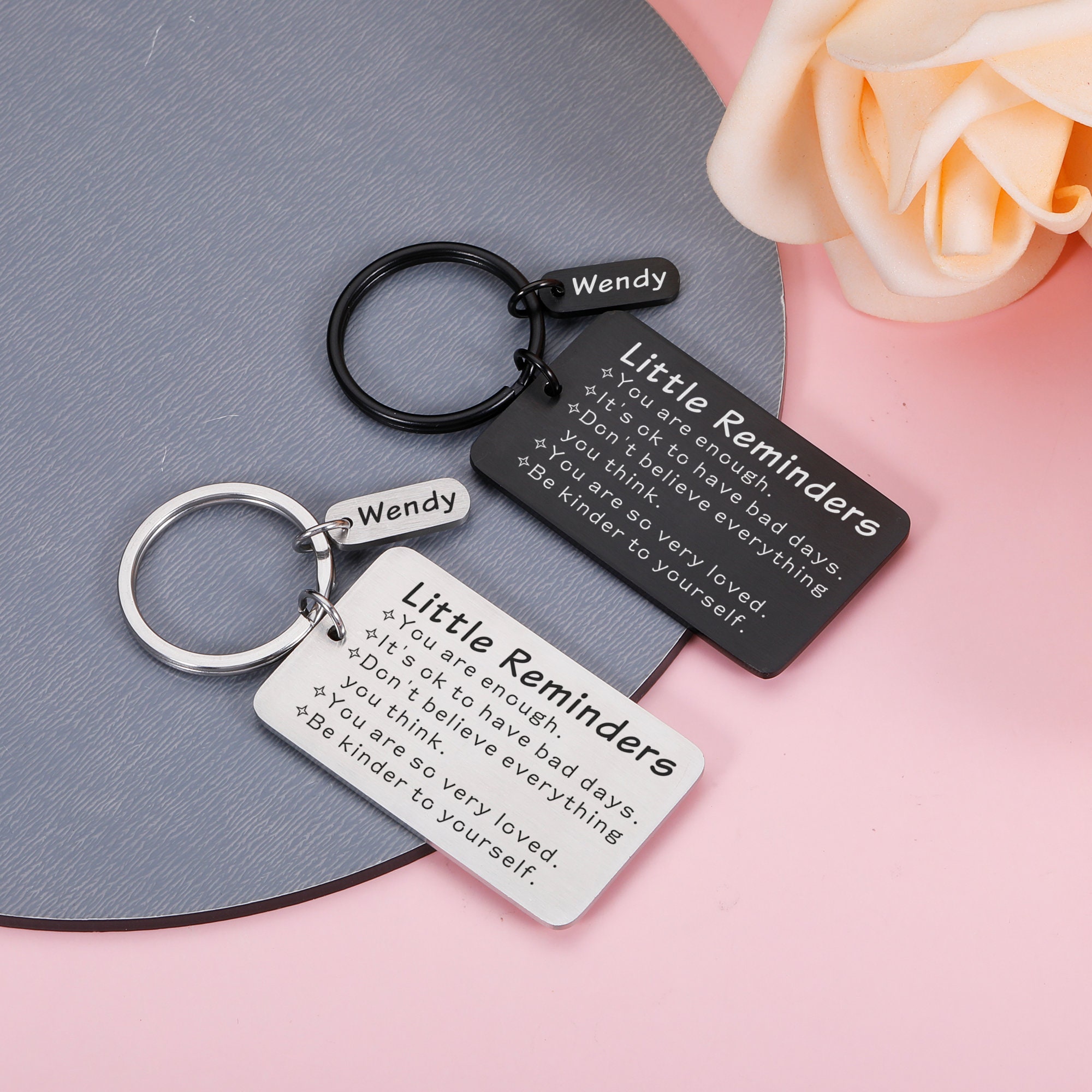 Little Reminders Keychain, Mental Health Gift, You are enough, Inspirational Gift for Daughter Son, Reminder Gift For Friend, Self Love Gift