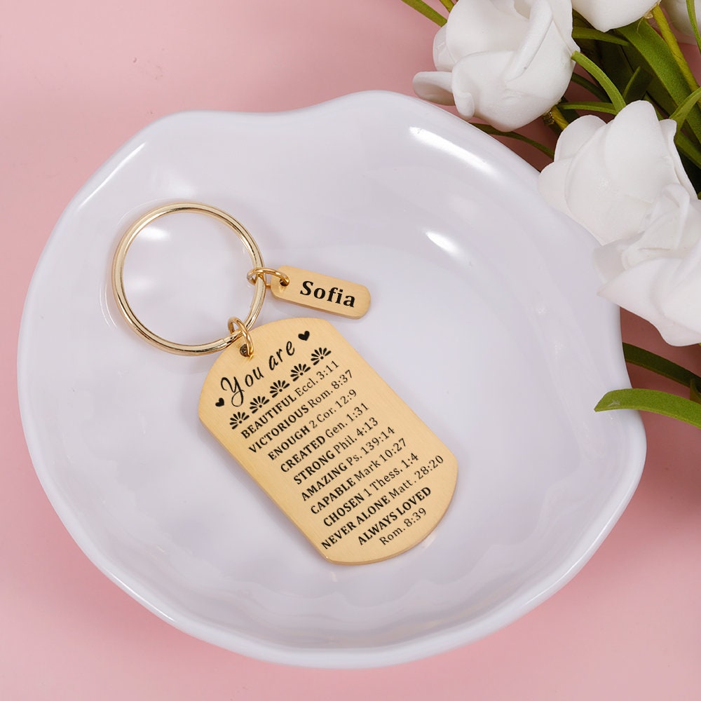 You Are Inspiration, Bible Verse Gift, Inspirational Quote Gifts, Custom Inspiration Keychain, You are beautiful Keychain, Christian Gifts