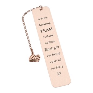 Employee Appreciation Gift Bulk Thank You Bookmark for Women Men Book ...