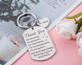 Thank you Gifts, Thank you for listening for guidance...Keychain Gifts, Employee Appreciation Gifts, Work team gift for teacher, Thank you