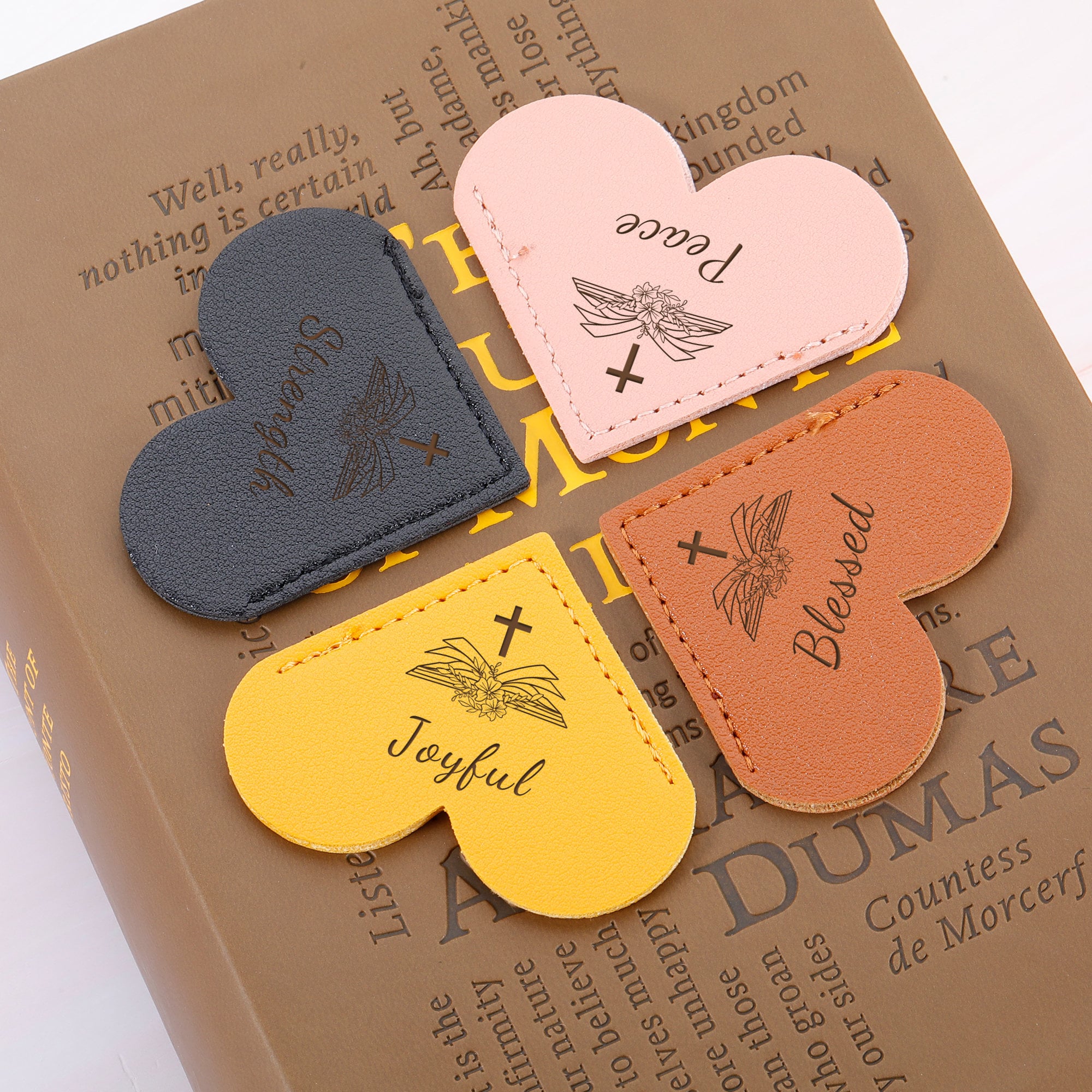 Personalized corner bookmark, Custom corner bookmark, teacher gift, custom name bookmark, Leather bookmark Gifts, Letters Corner Book Marks