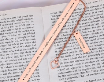 Personalised Bookmark | Retirement Bookmark | Retired Gifts | Gift for Teacher Coworker | May you be proud of the work you do|Thank you Gift