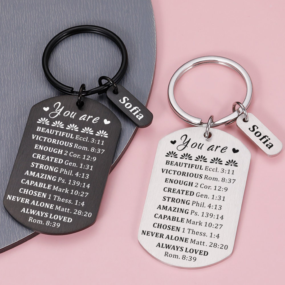 You Are Inspiration, Bible Verse Gift, Inspirational Quote Gifts, Custom Inspiration Keychain, You are beautiful Keychain, Christian Gifts