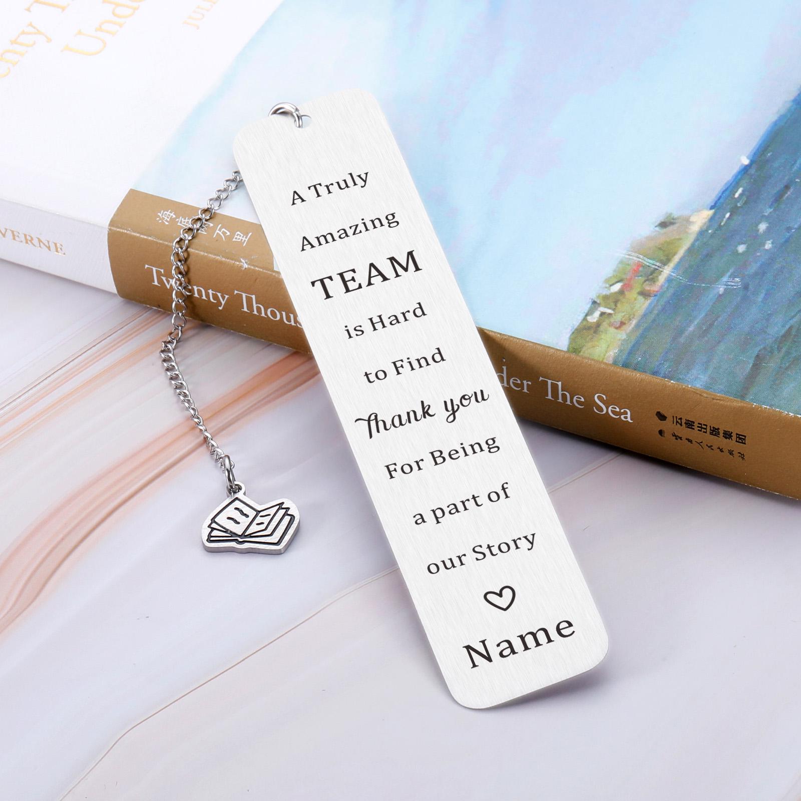 Employee Appreciation Gift Bulk Thank You Bookmark for Women Men Book ...