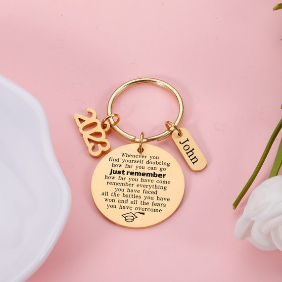 Personalized Graduation Keychain Graduation Gift for Her Gift