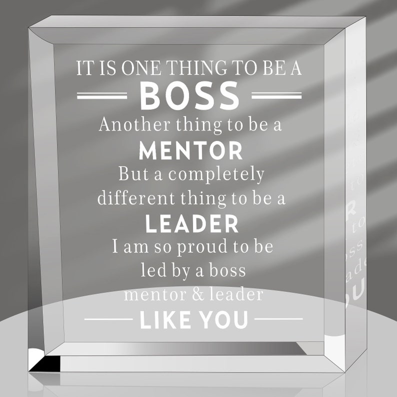 Christmas Gift for Boss Mentor Appreciation Gifts Acrylic Office Keepsake for Boss Lady Bosses Day Retirement Gift for Women Unique Gift image 9