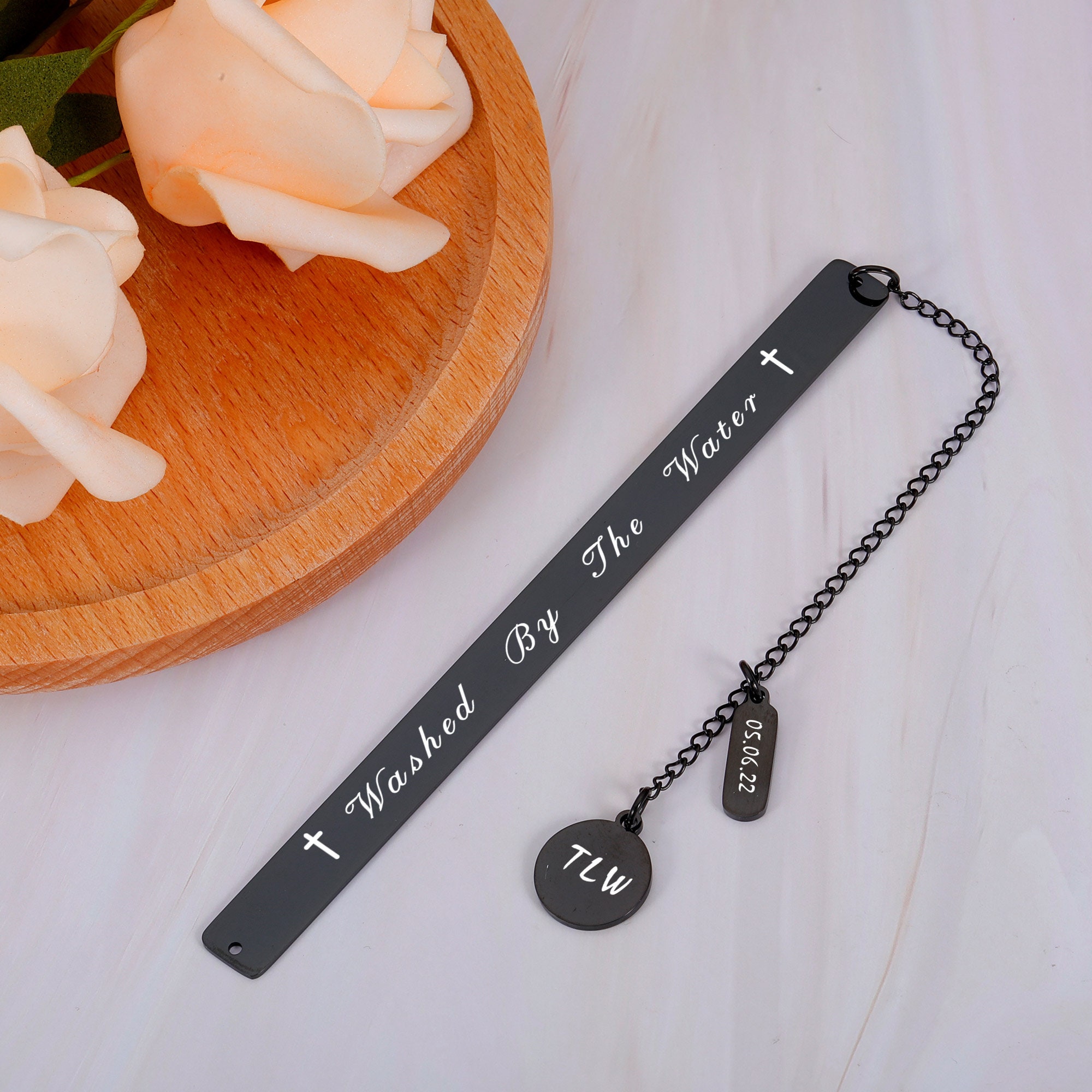 Baptism gift bookmark, First communion gift, Religious bookmark, Washed by the water, Adult baptism gift, goddaughter godson baptism gift