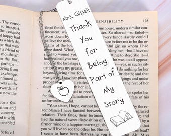 Custom Name Bookmark Thank you for being part of My Story,Personalized Thank you Gifts, Appreciation Gifts 2026 Christmas Gifts for Teacher,