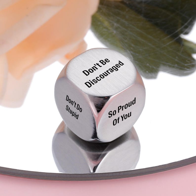 2026 Graduation Gifts, Engraved Text Funny Dice, Class of 2026 Gifts, Personalized Graduation Gifts, Proud Of You Gift, Pocket Gift image 9