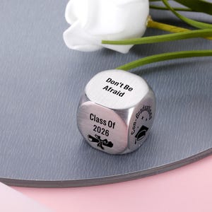 2026 Graduation Gifts, Engraved Text Funny Dice, Class of 2026 Gifts, Personalized Graduation Gifts, Proud Of You Gift, Pocket Gift image 8