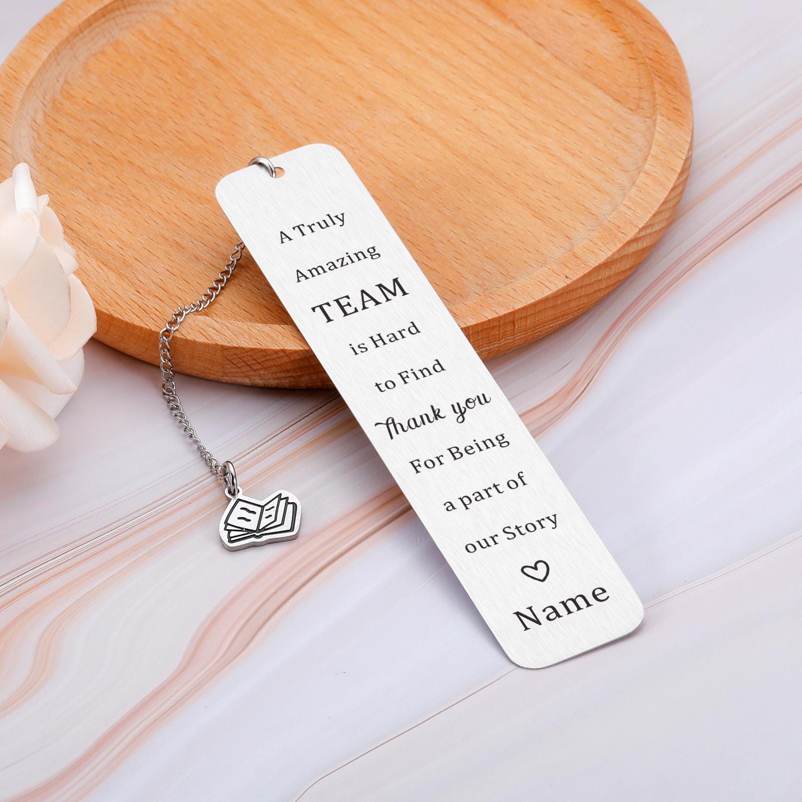 Employee Appreciation Gift Bulk Thank You Bookmark for Women Men Book ...