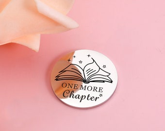 One More Chapter / Go to Bed  Decision Maker Coin Decision Coin for Him Her Bookish Gift One More Chapter Flip Coin Bookworm Gifts