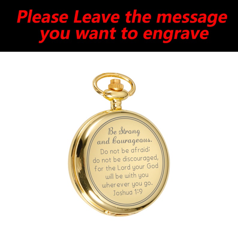 Personlized Pocket Watch Directional Magnetic Pocket Watch Antique Nautical Vintage Quote Engraved, Baptism Gifts, Confirmation Gifts Gold