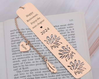Retirement gifts for Women Men, Personalised Bookmarks, Happy Retirement gift, Colleague Retirement gift ideas, Personalized Bookmarks