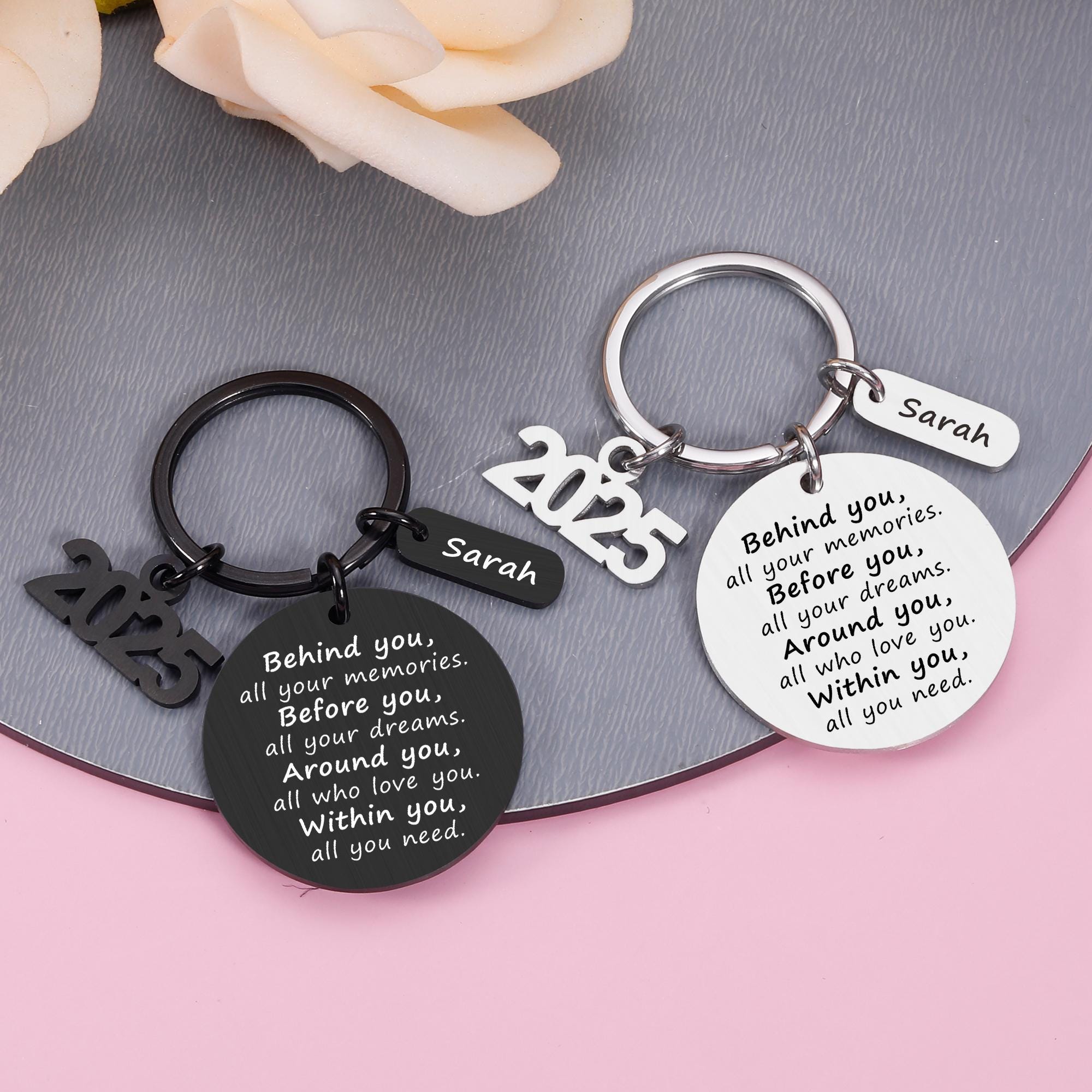 Behind you all your memories, 2025 Graduation Gifts, Grad gift, Back to School, College High School Graduation, 2025 Graduation Keyrings