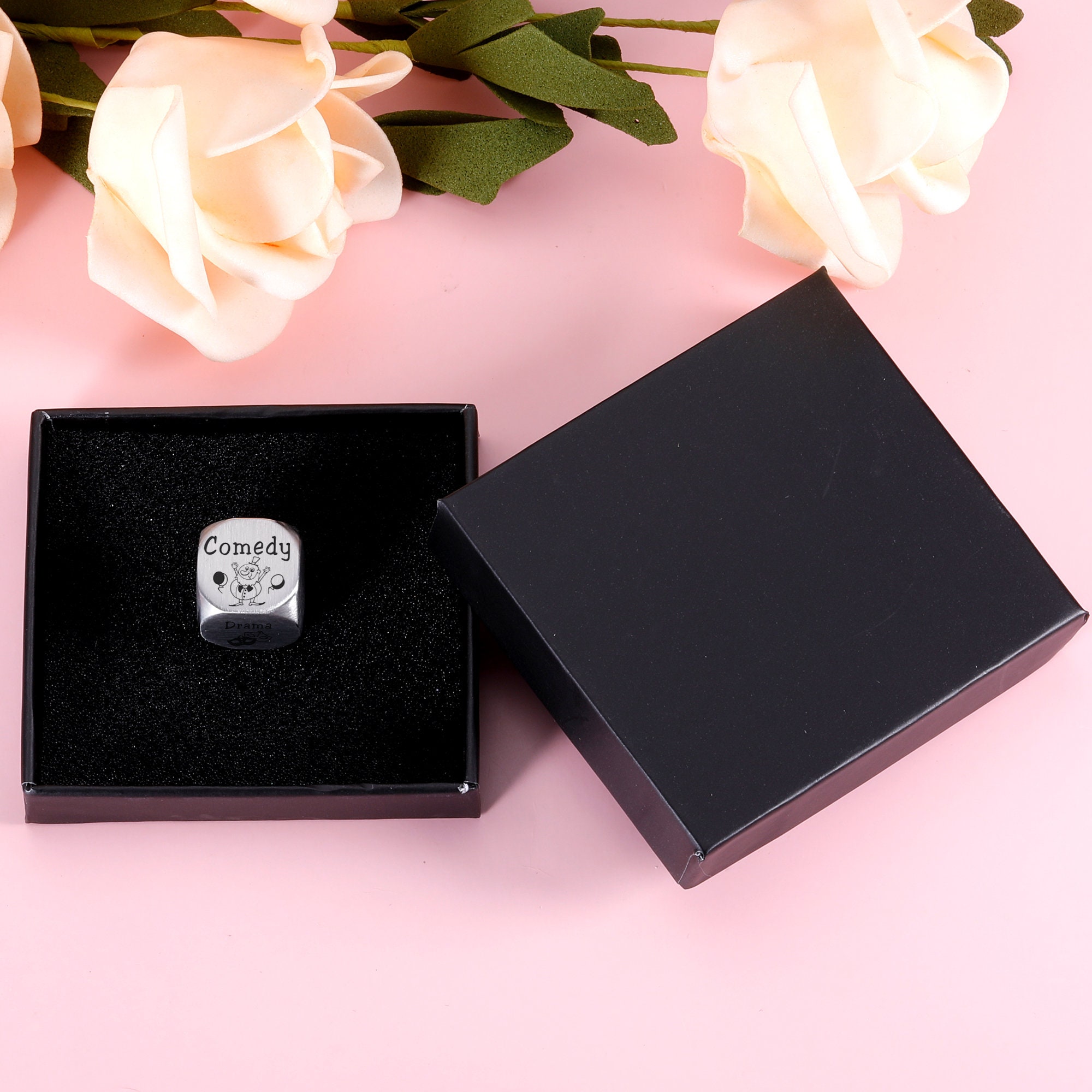 Personalized Date Night Dice - 2 set of dice - 10th Anniversary Gift - Custom Engraved Dice - Engagement Wedding Gift - Christmas Gifts