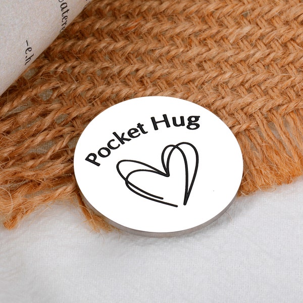 Pocket Token, Pocket Hug, To my Son Gift, Encouraging gift, Cancer Gift, Thinking of You Gift, Heart Pocket Token Gift, Personalized Gifts