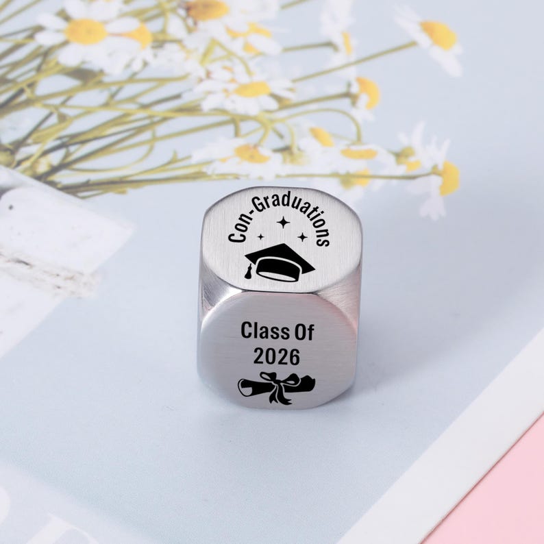 2026 Graduation Gifts, Engraved Text Funny Dice, Class of 2026 Gifts, Personalized Graduation Gifts, Proud Of You Gift, Pocket Gift image 7