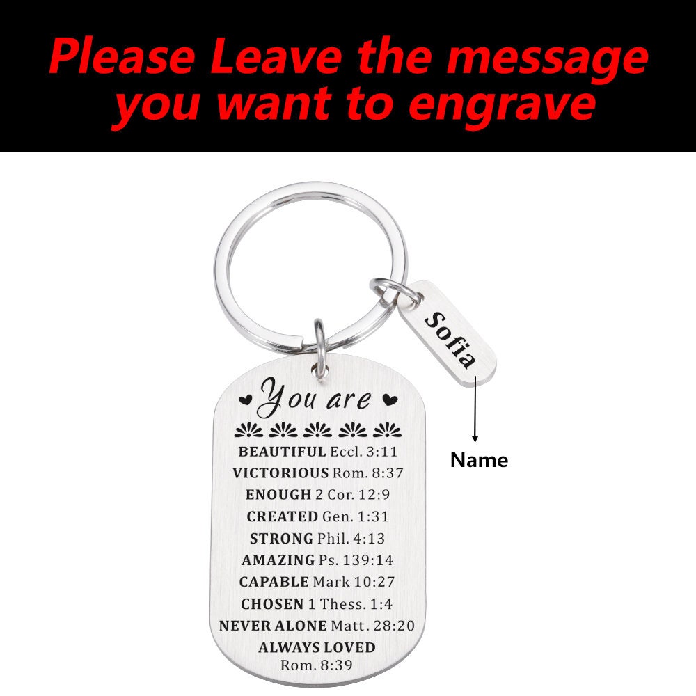 You Are Inspiration, Bible Verse Gift, Inspirational Quote Gifts, Custom Inspiration Keychain, You are beautiful Keychain, Christian Gifts