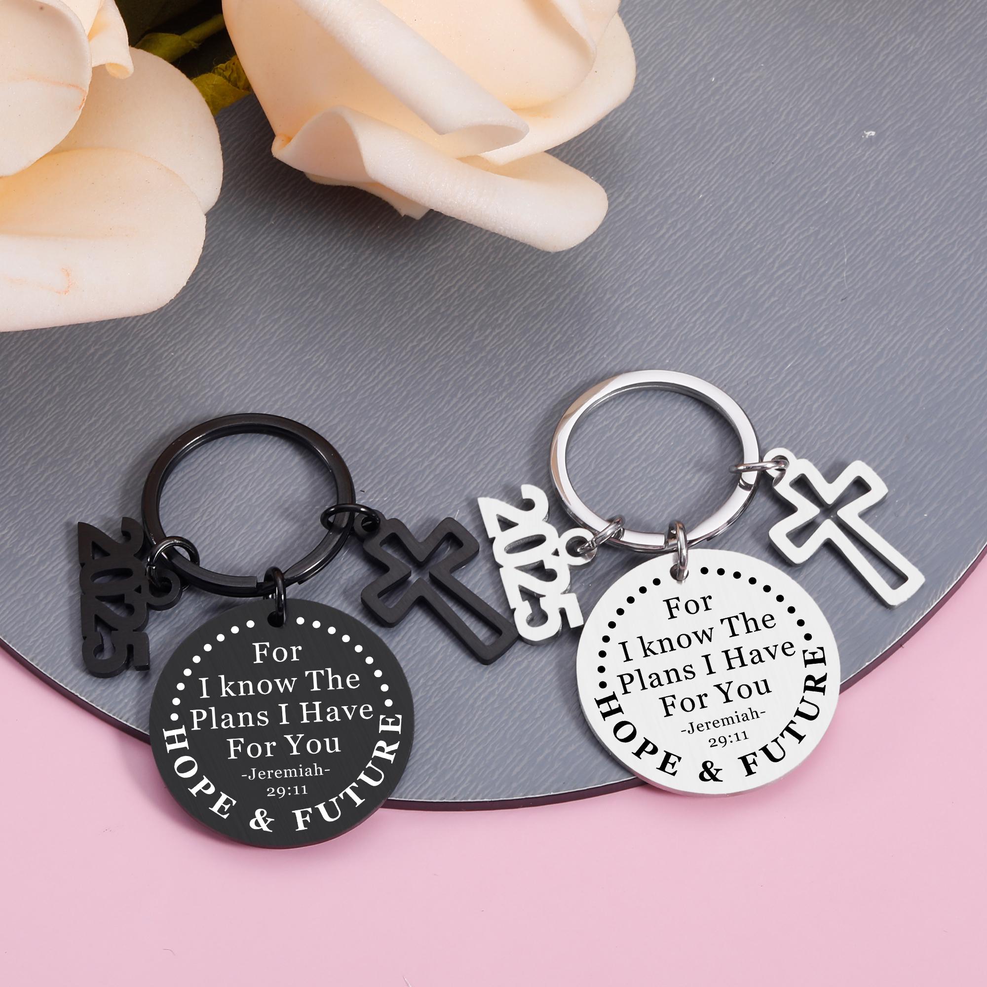 Custom 2025 Christian Gifts, For I know the plans I have for you Jeremiah 29:11, Christian Quote, Graduation Gifts Bulk, Religious Gift