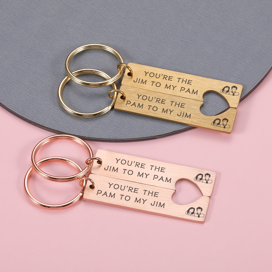 Benutzerdefinierte Paar Keychain Personalisierte Geschenk Für Freund Freundin Passenden Schlüsselanhänger Jahrestag Geschenke für Freund Valentinstag Geschenke