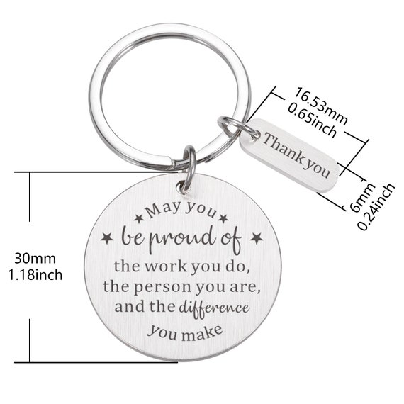 Bespmosp, portachiavi con scritta in lingua ingleseTeacher Appreciation per la festa dell'insegnante, compleanno, laurea, ringraziamento, regalo per migliore amico