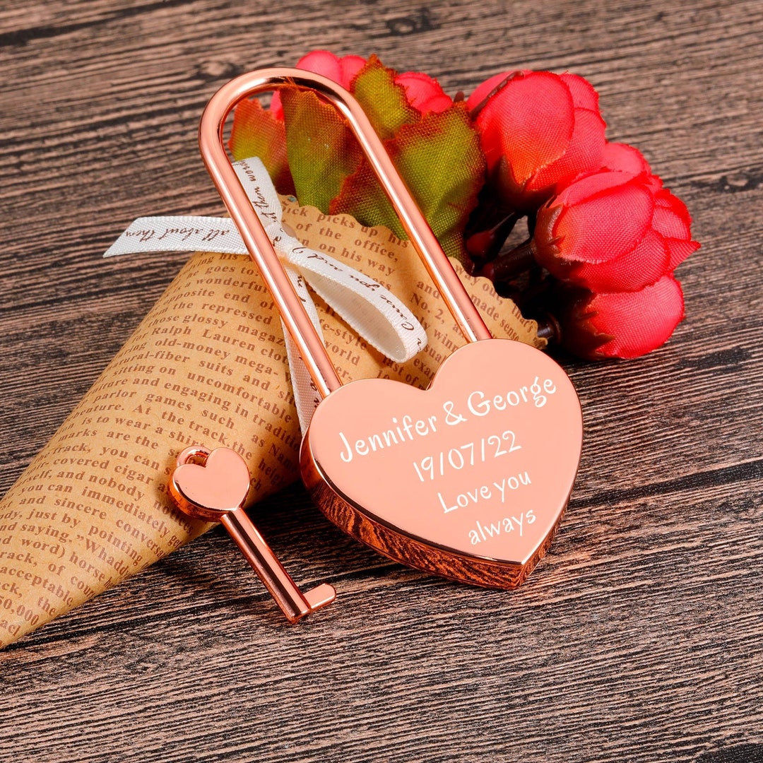 Personalised Large Padlock Wedding Annivesary Gift Present Love Lock