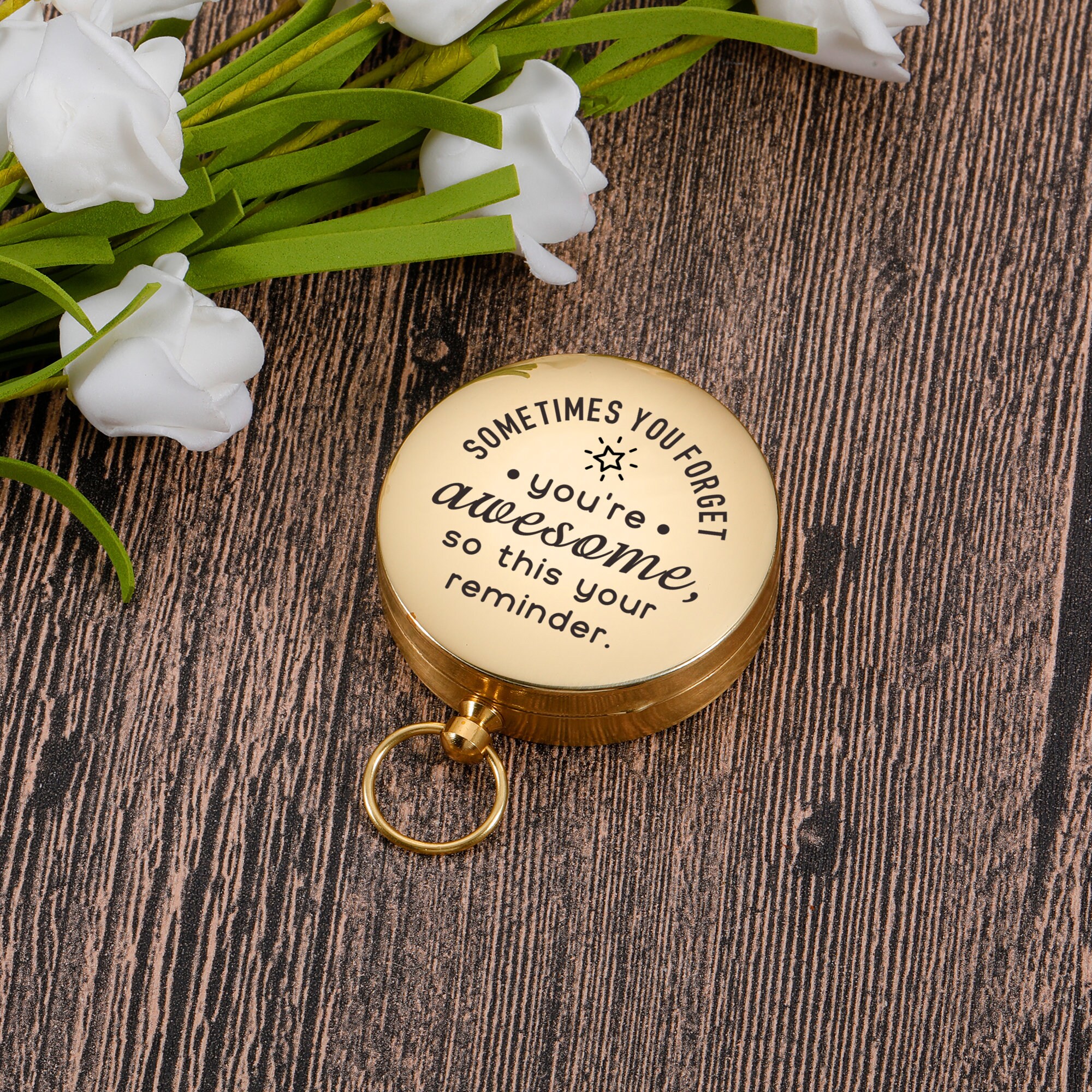 Bussola Personalizzata Per Lui E Lei, Regalo Per Battezzati, Regali Motivazionali, Regali Ispiratori, Regalo Religioso, Bussola Incisa Personalizzata - Italia