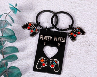 Couple Keychains, Matching Keychain For Boyfriend Girlfriend, Player 1 Player 2, Matching Keychains, Valentine's Day Gift, Anniversary Gifts