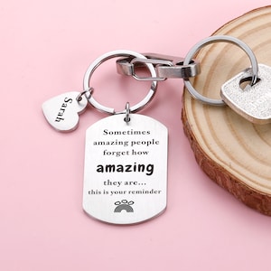 Små påminnelser nyckelring, present till mental hälsa, fantastiska människor, inspirationspresent till dotter mamma, påminnelsepresent till vän, present till självkärlek
