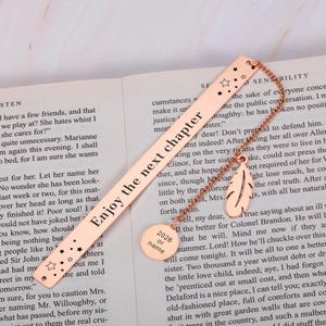 Custom Enjoy The Next Chapter 2026 Graduation Gifts for Women Personalized Retirement gift for Coworker Leaving Bookmark Gift for Women Men