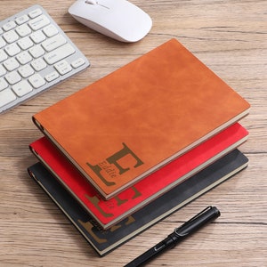 Kerstcadeaus voor haar, op maat gegraveerd lederen dagboek, dagboek gepersonaliseerd leer, gepersonaliseerd dagboek voor mannen, gepersonaliseerd notitieboekje