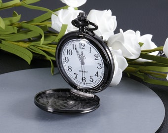 Personalized Pocket Watch, Custom Pocket Watch, Engraved Pocket Watch, Pocket Watch with Chain, Groomsmen Gift, Gifts for Him, Gifts for Dad